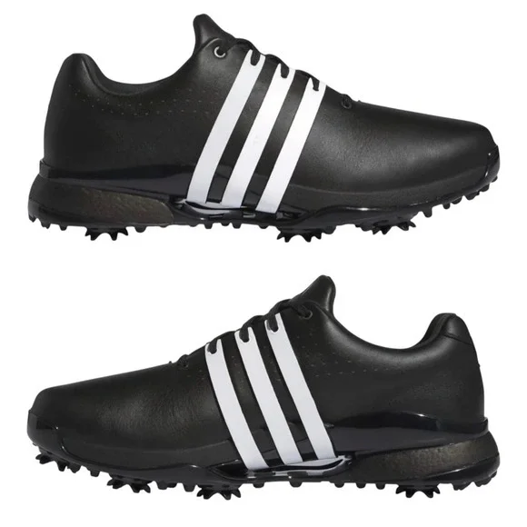 Adidas Tour360 24 IF0250 Men's‎ Golf Shoes, Black/White, Size 9W NEW